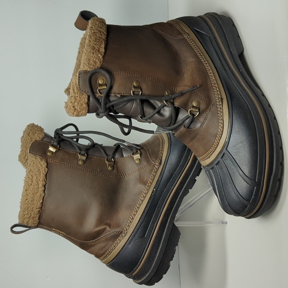 Crocs Allcast II brown and black winter rain Duck Boots men's size 13 - Picture 12 of 16